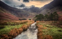 Buttermere .River Crocket at Gatesgarth, Cumbria Wallpaper