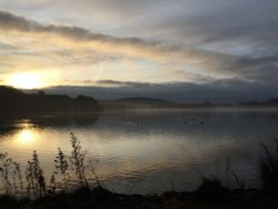 Talkin Tarn one misty morning Wallpaper