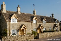 Row of 3 Cottages, Old Down Road, Badminton, Gloucestershire 2011 Wallpaper