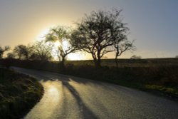 A Country Road near Ashford-in-the-Water, Derbyshire Wallpaper