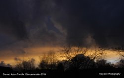 Sunset, Acton Turville, Gloucestershire 2014 Wallpaper