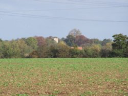 A view of Cratfield church across the field Wallpaper