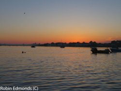 Sunset over Christchurch Harbour from Mudeford Quay Wallpaper