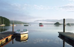 Bowness on Windermere at Dawn Wallpaper