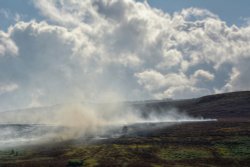 The Roaches on Fire, Upper Hulme, Staffordshire Moorlands Wallpaper