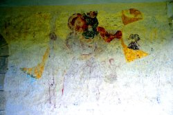 Whitcombe church original wall paintings Wallpaper