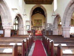 THE INTERIOR OF ST OSWALD CHURCH,KIRKOSWALD,CUMBRIA. Wallpaper