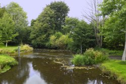 Ford at River Clun in the town of Clun Wallpaper