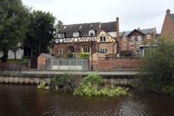 View from the river Severn at Shrewsbury Wallpaper