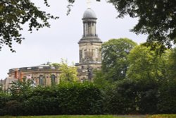 View from the river Severn at Shrewsbury Wallpaper