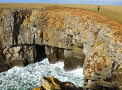 Caves at Stackpole Head, Pembrokeshire Coast Wallpaper