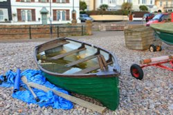 Budleigh rowing boat Wallpaper