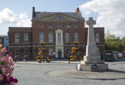 Taunton Market House and Burma War Memorial Wallpaper