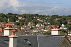 Budleigh Salterton roof tops Wallpaper