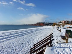 Budleigh's white beach Wallpaper