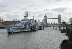 HMS Belfast and Tower Bridge, London Wallpaper