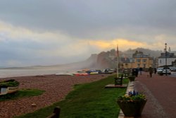 Further along Budleigh Promenade Wallpaper