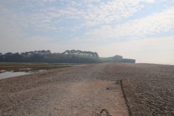 Budleigh in the misty morning Wallpaper