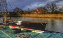 River Scene at Snape Maltings, Suffolk Wallpaper