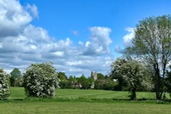 St. Mary's church. Great Dunmow. Wallpaper