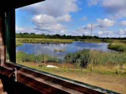 Inside Bittern Hide RSPB Old Moor Wallpaper