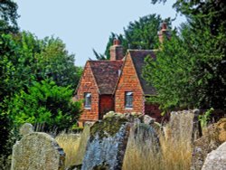 View from Pluckley churchyard Wallpaper