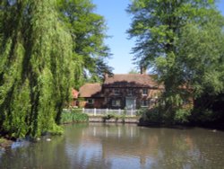 The village pond, Kidmore End Wallpaper