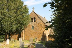 All Saints' Church, Great Bourton, showing the recess containing the bell Wallpaper