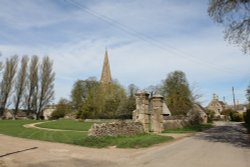 The impressive stone gate posts at Broadwell Wallpaper