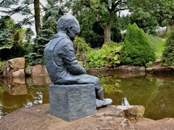 Little Boy Statue RHS Harlow Carr Gardens Wallpaper