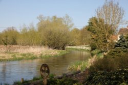 The River Lambourn viewed from the Peace Garden, Boxford Wallpaper