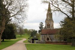 St. Mark's Church and the grounds of Englefield House, Englefield Wallpaper