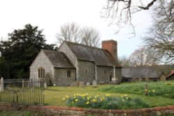 Daffodil time at St. Frideswide's Church, Frilsham Wallpaper