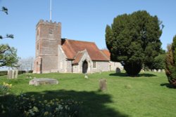 Daffodil time at St. James's Church, Winterbourne Wallpaper