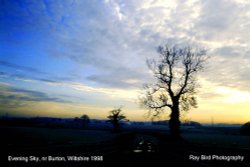 Evening Sky, Burton, Wiltshire 1998 Wallpaper