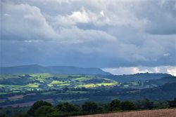 Looking towards Hay on Wye from near Eardisland. Wallpaper