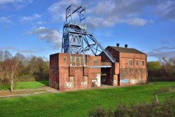 Barnsley Main Pit Head and Winding Gear, Now Grade II Listed. Wallpaper