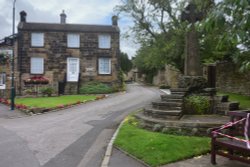 The Old Village Fountain and Fountain Cottage in Cawthorne Wallpaper