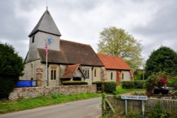 The Church of St Thomas of Canterbury in East Clandon Wallpaper