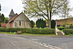 The Church and War Memorial at the Top of Ripley Road, East Clandon Wallpaper