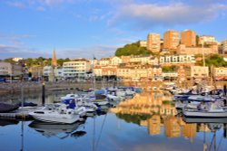 Evening View Across Torquay Harbour Wallpaper