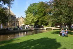 The Victoria Street Bridge Over the Windrush at Bourton on the Water Wallpaper