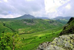 View Across Eskdale to Scafell Pike