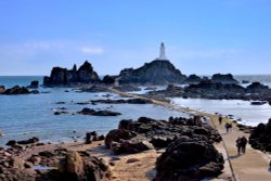 At Jersey's Southwest Corner is La Corbière Lighthouse, which is Accessible by a Footpath at Low Tide
