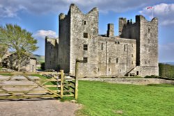 Bolton Castle View from the West Side Wallpaper