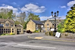 The Junction at the Centre of Hathersage Wallpaper