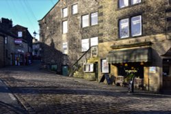 The Village Tearoom & Post Office in Heptonstall Wallpaper