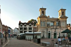 Kingston's Market Square, with its Italianate Market Hall, After the Shoppers Have Gone Home Wallpaper