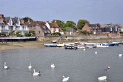 An arm of Chichester Harbour at Emsworth Wallpaper