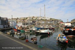 The harbour at Mevagissey Wallpaper